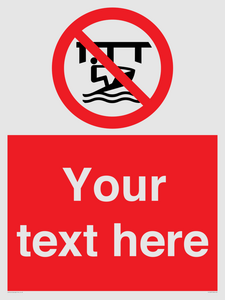 Custom Do not use watercraft in the vicinity of piers